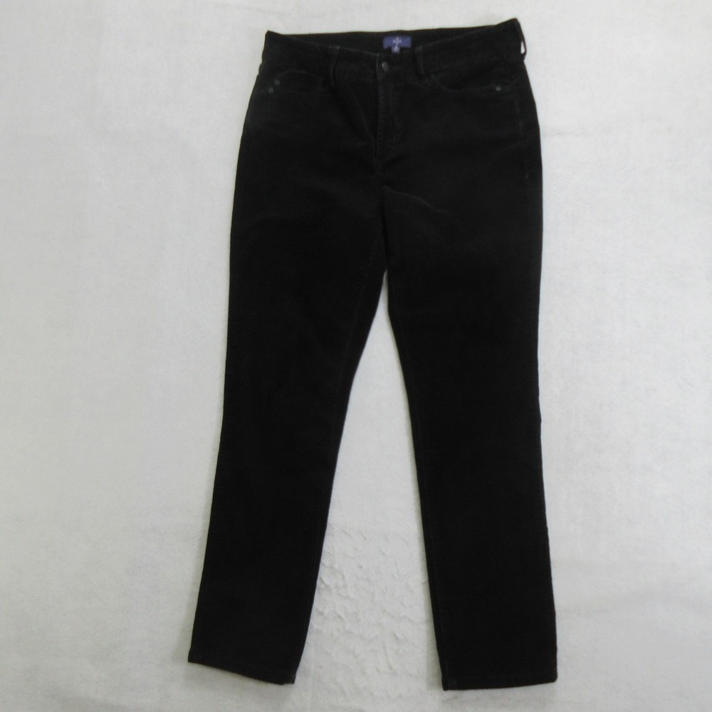 NYDJ Legging Corduroy Skinny Pants Size 8 Black Stretch